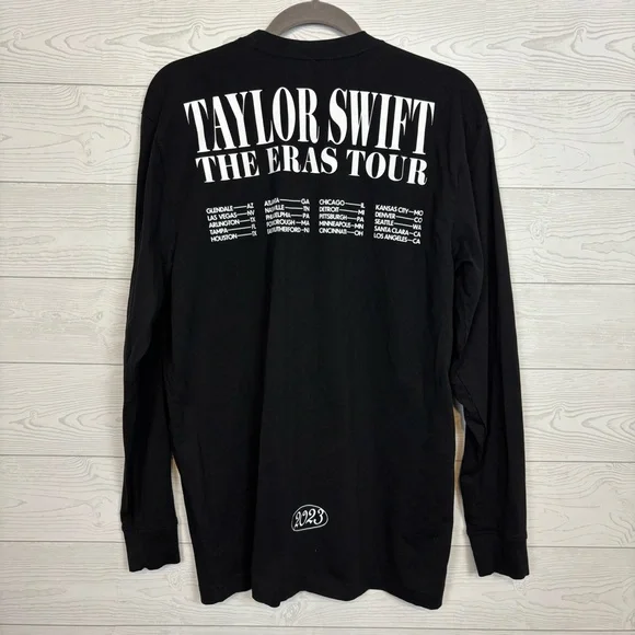 2023 TAYLOR SWIFT THE ERAS TOUR BLACK LONG SLEEVE TEE OFFICIAL AUTHENTIC LARGE - Picture 6 of 10